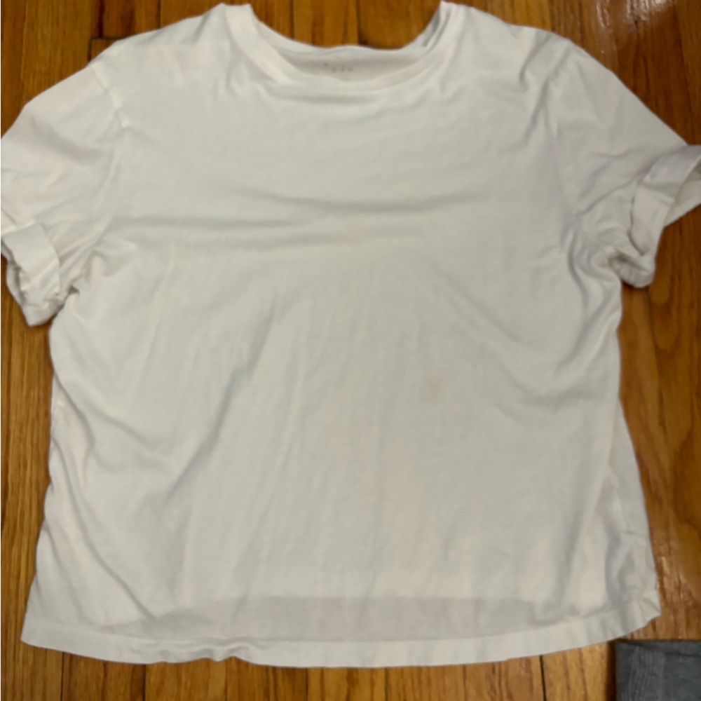 White a new day tee. Size small slightly cropped